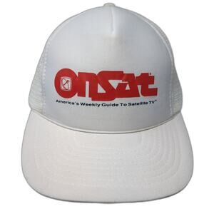 Onsat America's Weekly Guide To Satellite TV Trucker Hat White One Size Speedway